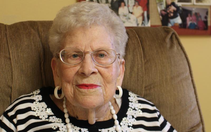 Martha Hewell was featured in The Elberton Star when she celebrated her 100th birthday in October 2019. (Photo by Scoggins)