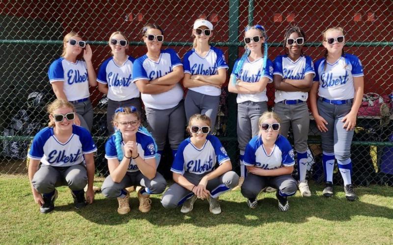 The Elbert County Little League (ECLL) 10-12 Softball All-Star team includes Willow Baston, Sophie Black, Sterling Blanford, Lily Bobo, Evie Page Bradford, Ayden Evans, Arabella Garcia, Cassidy James, Jailee Jones, Makayla McKnight, Olivia Paramore, Ashley Sanders and Head Coach Heather Chapman.