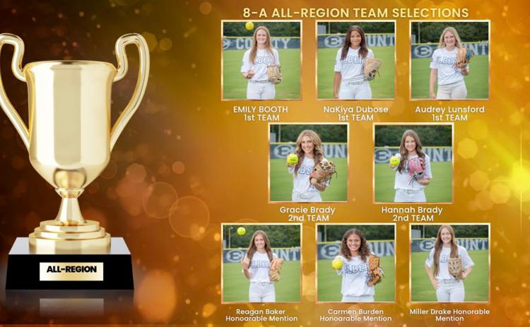 A total of five Lady Devils were named to the Region 8A DIvision 1 All-Region team while three additional Elbert athletes were named honorable mention. The all-region team is voted on by coaches from within the region. 