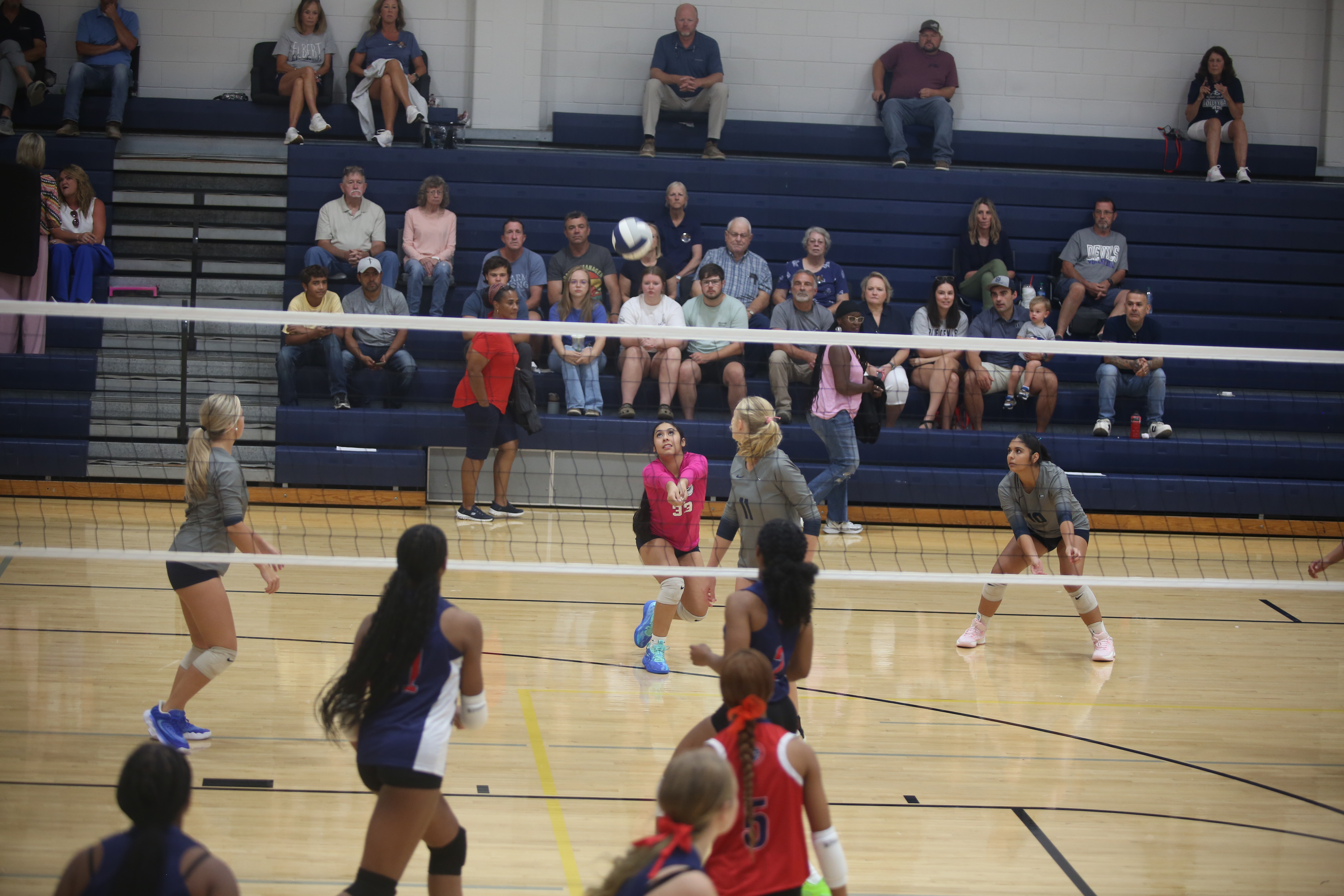 Sophia Vargas bumps the ball. (Photo by Bo Underwood)