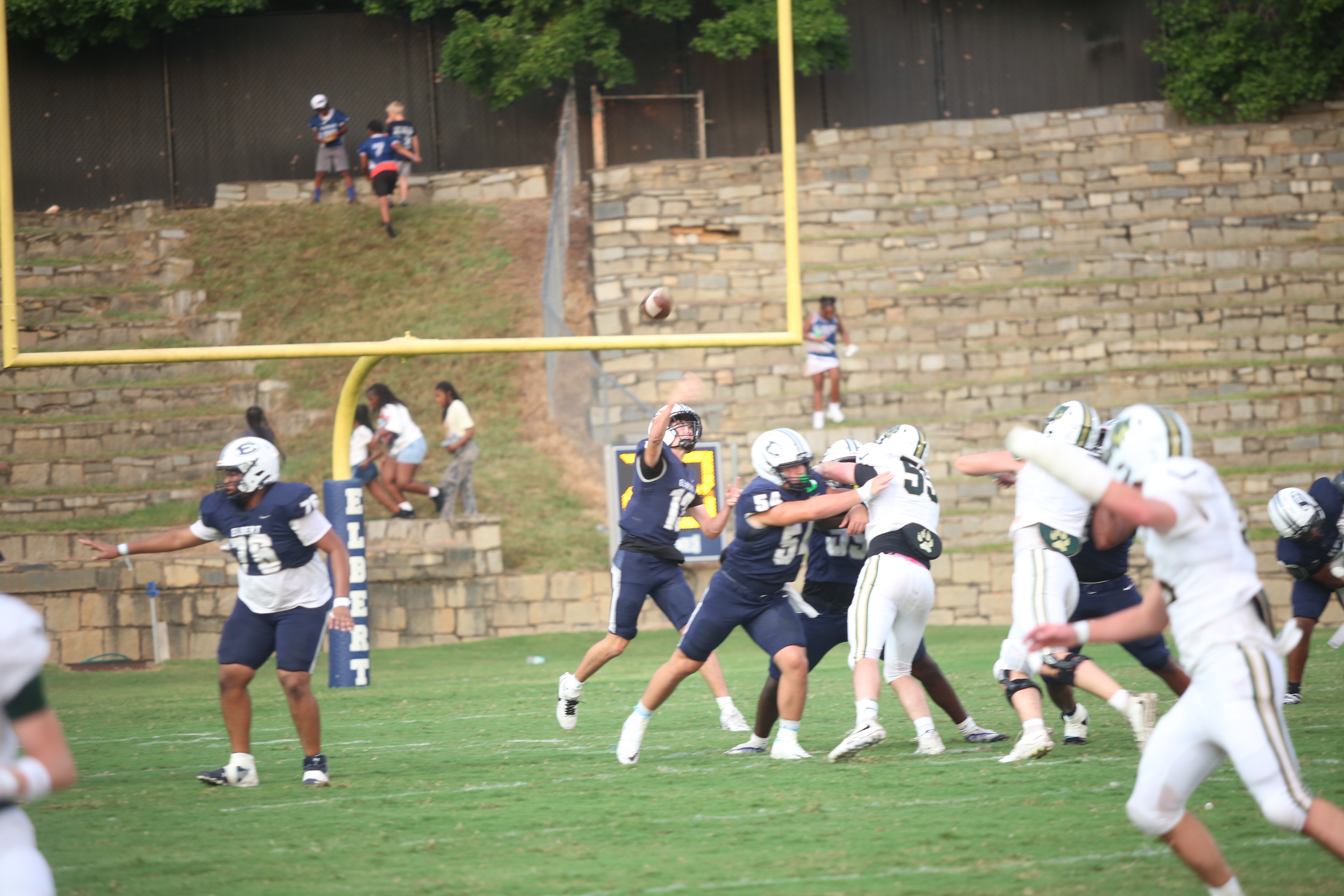 Brody Baker throws a deep pass. (Photo by Bo Underwood)
