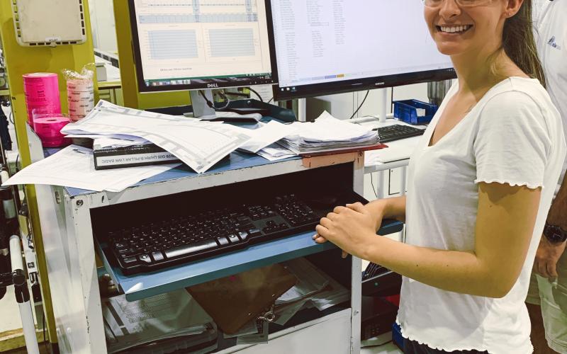 ECCHS 2019 graduate M’Kinzey Mackey became a machine operator at MöllerTech after she graduated and has now become a valued employee.