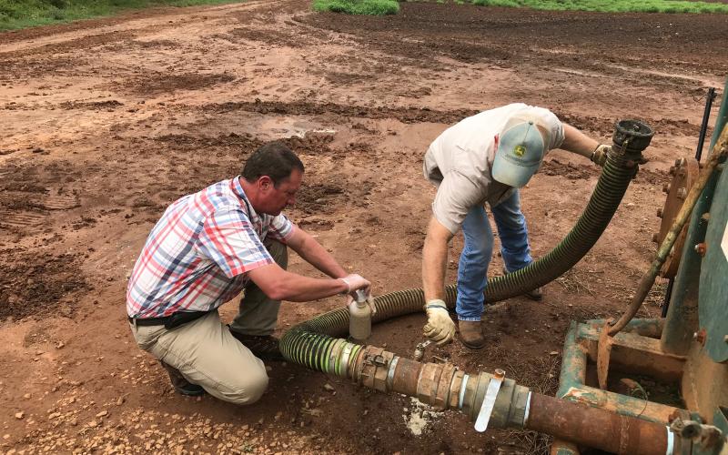 Patrick Marcellino (left), Elbert County Extension Office, Chad Duffell, Broad River Valley Farms
