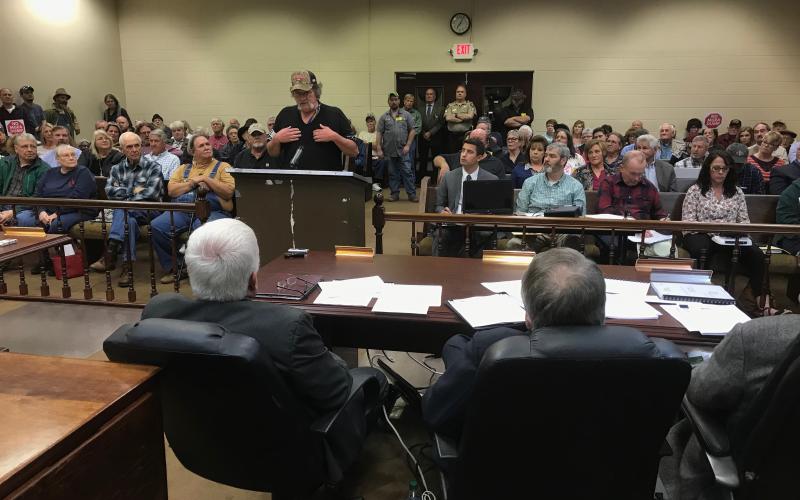 File photo from a court-ordered landfill hearing in March 2019.