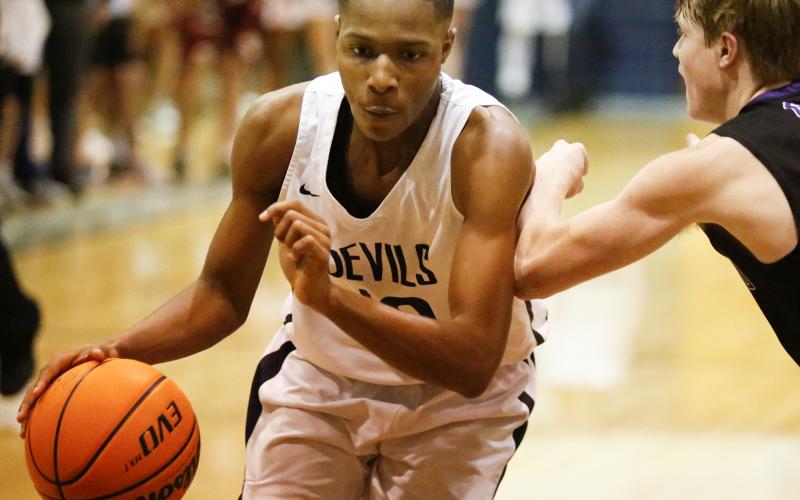 Blue Devil sophomore Jamil Burton was announced to the All-Region first team. (File photos by The Elberton Star)