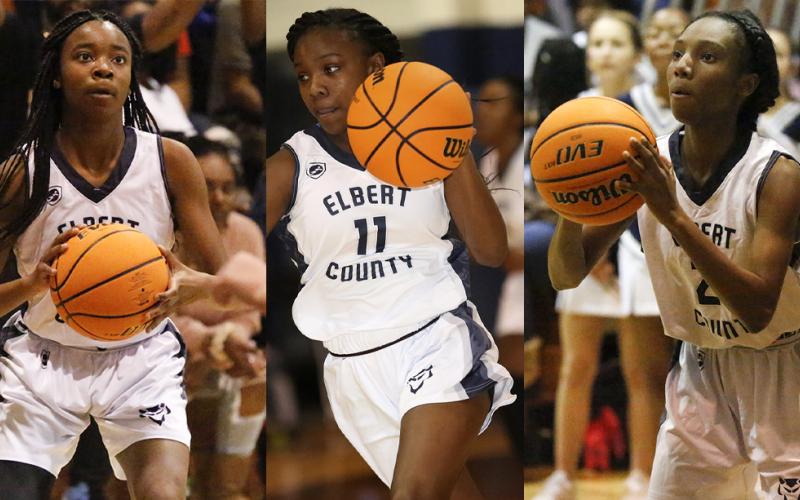 Lady Blue Devil freshmen (L-R) Aaniyah Allen, Terrace Hester and Niya Moon were all selected to Region 8-AA’s All-Region first team last week.