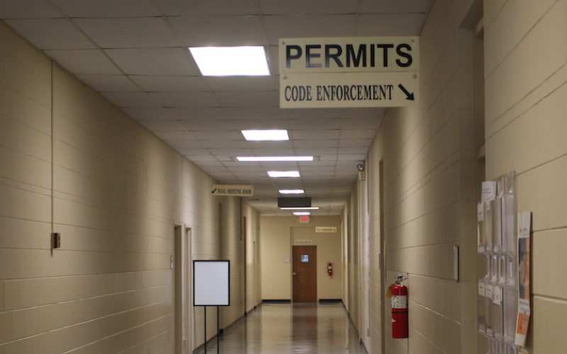 The permit and code enforcement office is located in the Elbert County government complex.