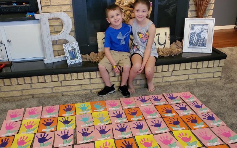 Cloverbud Sophie Black (age 7) and brother Gavin Black (age 4)