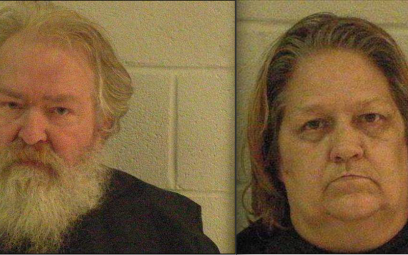Larry Richard Myers and Connie Lou Myers (Photos from the Elbert County Sheriff's Office jail records)
