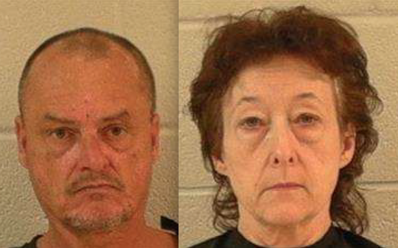 Nathan Luther Ricks (left) and Lisa Michelle Ricks (right). (Photos from the Elbert County Sheriff's Office jail log)