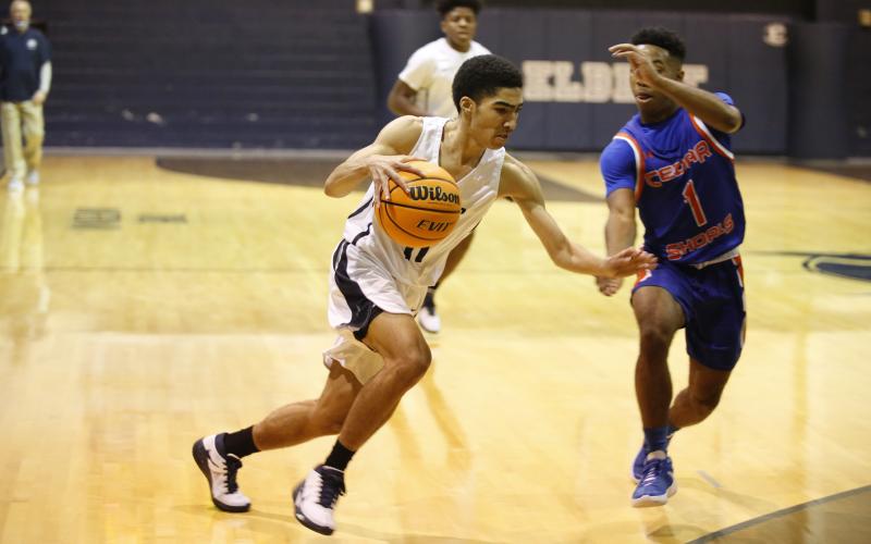 Jaden Brown scored 11 points against Cedar Shoals in the Inferno Friday night. (Photo by Scoggins)