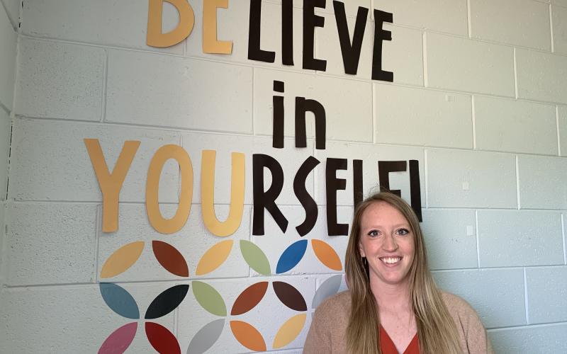 Although she saw the day-to-day struggles educators go through, Amber Trotter said she knew that when it came time to pick a vocation, she wanted to be a teacher. (Photo by Scoggins)