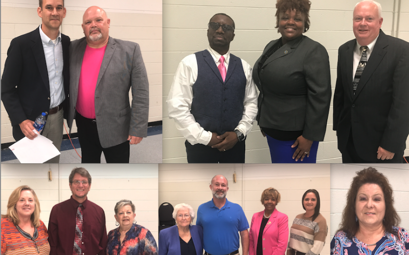 Candidates are clockwise (L-R) Graves, Bray, Jones, Gray, Butler, Duck, Harpold, Rice, Maxwell, Turpin, Clark, Sellers and Elrod. (Photos by Jones)