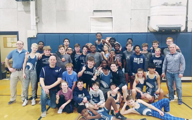 The Mat Rams (pictured above) took the home the region duals championship Friday, Dec. 10 at Habersham County. The team won all five matches to take home the championship. The team also finished in second place eight points shy of the championship in the region traditionals at Habersham County. The Mat Rams will host Hart County and Crescent in the Inferno Wednesday, Dec. 15 beginning at 5 p.m.