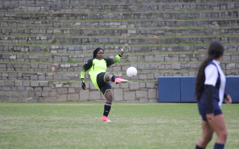 The Lady Devils soccer team, including senior Kemora Fortson finished their historic season in the Sweet Sixteen round of the GHSA state playoffs Wednesday, April 20 against Jeff Davis High School. (Photos by Wells)
