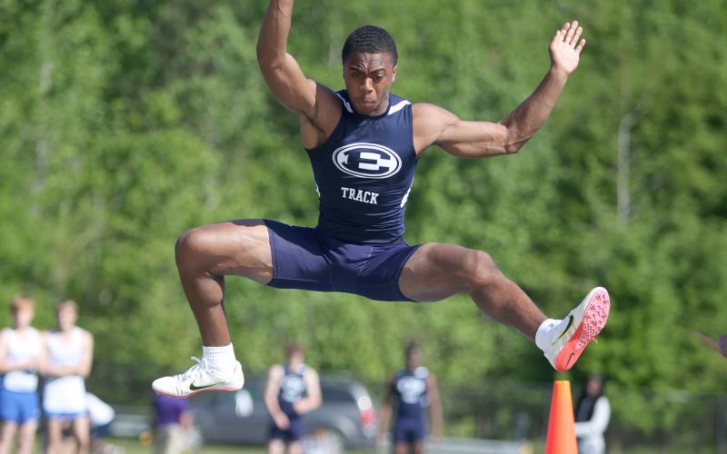 Devil L.J. Clark finished third in the region in long jump and second in the region in triple jump during the Region 8AA championships Wednesday, April 27 at Banks County High School in Homer.