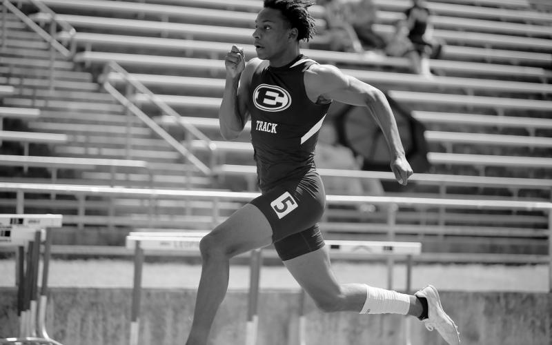 Senior Trez White will compete for a state championship in both the 100-meter and 200-meter dash May 12 through May 14. (File photo by Scoggins)