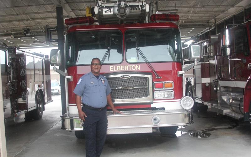 Firefighter Calvin Tate will retire after 36 years with the Elberton Fire Department at the end of the month as the city’s current longest-tenured employee. (Photo by Wells)