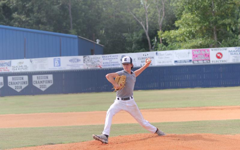 The Elbert County Diamond Devils played in a serious of summer league games throughout June to give the team practice, create opportunities for players to learn different playing positions and create a team bonding experience. Pictured during one the games is Diamond Devil Cole Acker