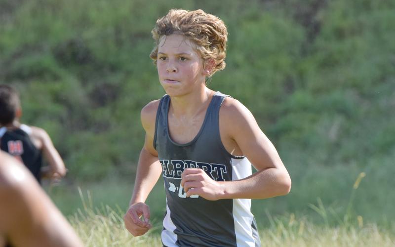 Maddox Adams finished in the Top 5 for the Rams (Photo by Shane Scoggins, Franklin  County Citizen Leader)
