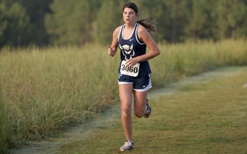 Lady Devil runner Ava Dunbrack finished in first place for the Lady Devils during the inaugural Elbert County Mid-Season Invitational Saturday, Sept. 17.