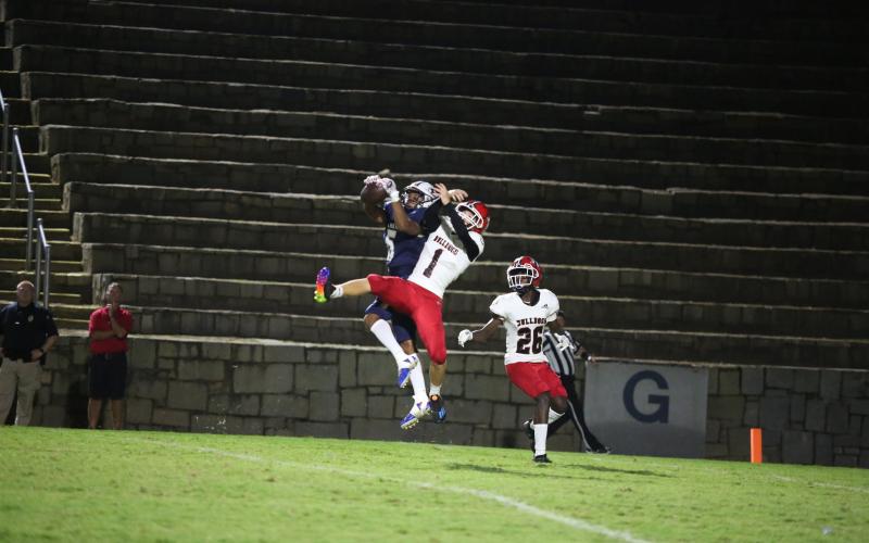 Senior Trusten Allen led the Devils in receiving during Friday’s win over Harlem with three receptions and 97 yards.