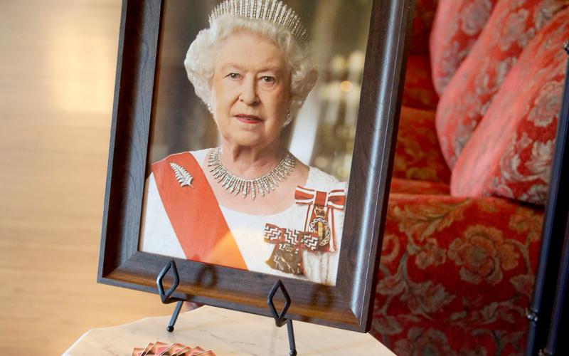 Berry Funeral Home has set up a guest book, along with a place to leave sympathy cards and mementos to send to the United Kingdom archives. (Photo by Scoggins)