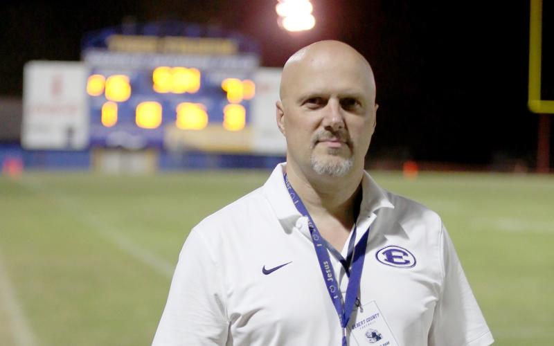 Elbert County Comprehensive High School Class of 1991 alum Doug Albanese created a program and website to track statistics of football games in real-time on the sidelines, or in the stands. (Photo by Scoggins)