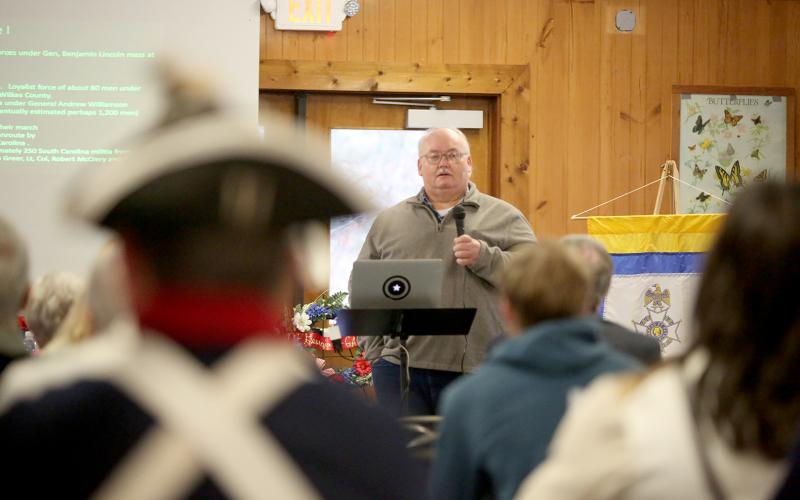 The Samuel Elbert Chapter of the Sons of the American Revolution held its 13th annual commemoration of the Battle of Vann’s Creek Saturday, Dec. 3 at Richard B. Russell State Park. A program on the battle, which took place Feb. 11, 1779 was presented by local Historian Ray Chandler while a Mourn Musket ceremony was done by the Georgia Society of the Sons of the American Revolution Color Guard. (Photos by Scoggins)