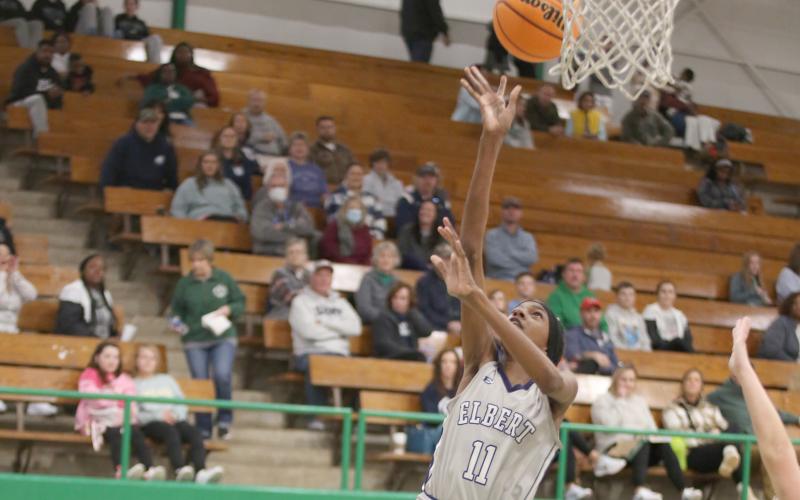 Ciara Rucker scored 10 of the Lady Rams’ 29 points for the day. The Lady Rams were scheduled to advance to Tuesday’s second round. (Photo by Scoggins)