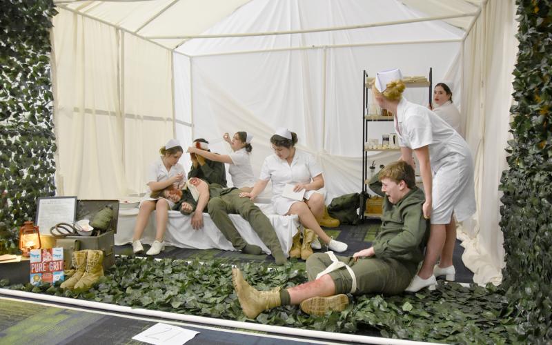 The Elbert County Comprehensive High School Beta Club brought home first place in the state for the Living Literature competition during the Georgia State Beta Club Convention in Savannah Jan. 25 through Jan. 27. The club won for portraying a scene from the book “Pure Grit” and will compete nationally in June.