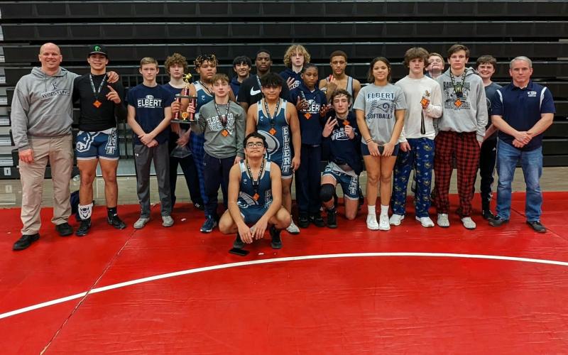 The Elbert County Middle School Mat Rams finished fourth as a team during the Peach State Wrestling League Traditional Tournament Jan. 27.