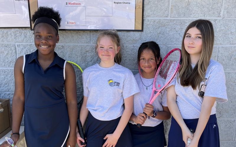 Pictured (above, L-R) are Kayden Wilson, Ella Fleming, Avril Calvillo  and Lexi House.