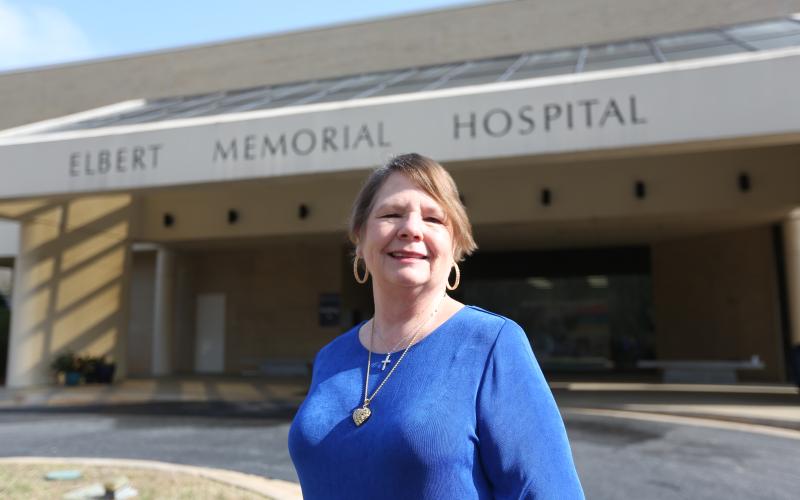Mary Toney is set to retire from Elbert Memorial Hospital Friday with 47 years of service. (Photo by Scoggins)