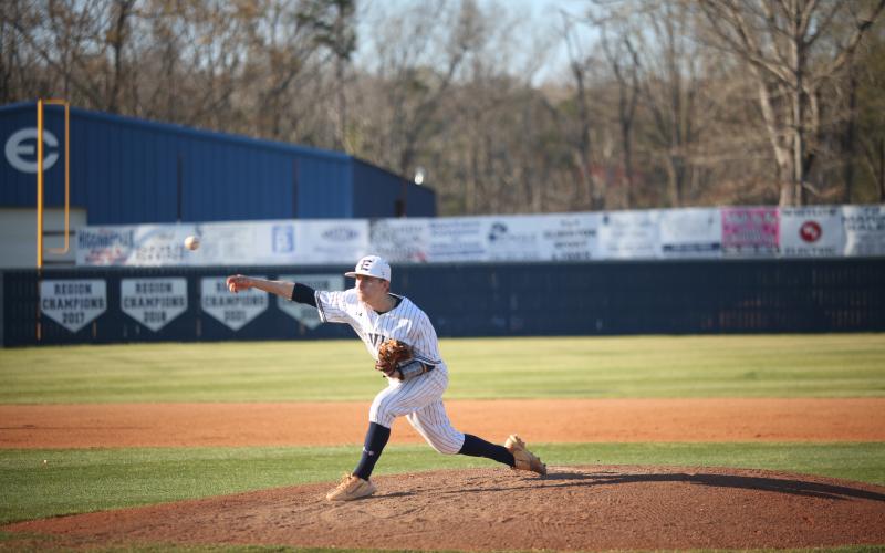 Blue Devil pitcher Nate Webb took the mound for the Devils during a non-region game against Oglethorpe County March 15 at Diamond Devil Field. (Photo by Wells)