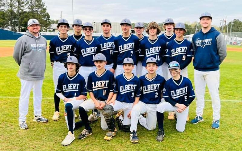 The Elbert County Middle School Rams baseball team