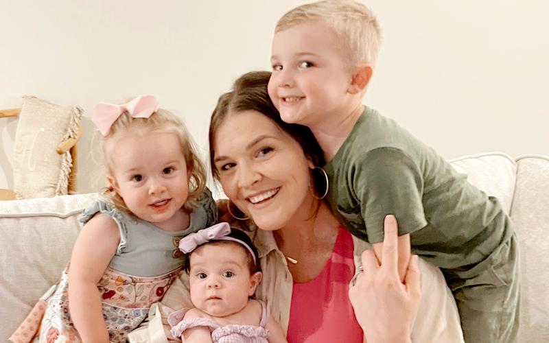 Katie Higginbotham York will celebrate Mother’s Day surrounded by her three special gifts – Lincoln, Landry and recent addition, Laremie.