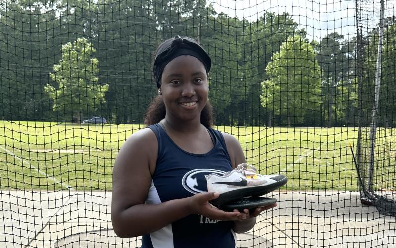 Senior Marika Glaze was crowned the state champion in discuss during the GHSA A Division 1 State Championship May 11 through May 13 in Rome.