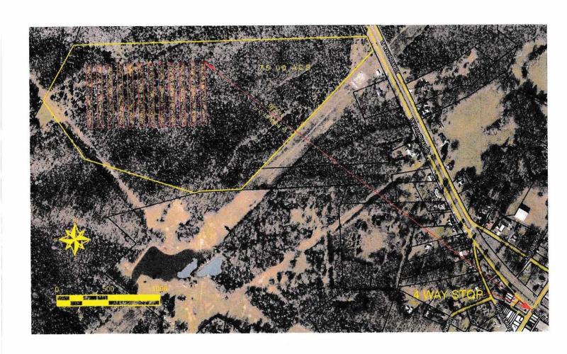 A proposed design, submitted by property owner Aubery Lunsford, shows a plan for 12 poultry houses on a parcel located off of Georgia Highway 17 in Bowman. Mayor Roberta Rice said Monday night that the entire parcel will not be cleared, only the area around the houses.