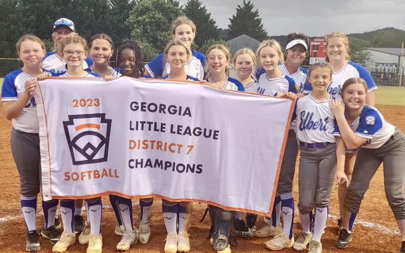 The Elbert County Little League 10-12 Softball All-Star team includes Willow Baston, Sophie Black, Sterling Blanford, Lily Bobo, Evie Page Bradford, Ayden Evans, Arabella Garcia, Cassidy James, Jailee Jones, Makayla McKnight, Olivia Paramore, Ashley Sanders and Head Coach Heather Chapman.