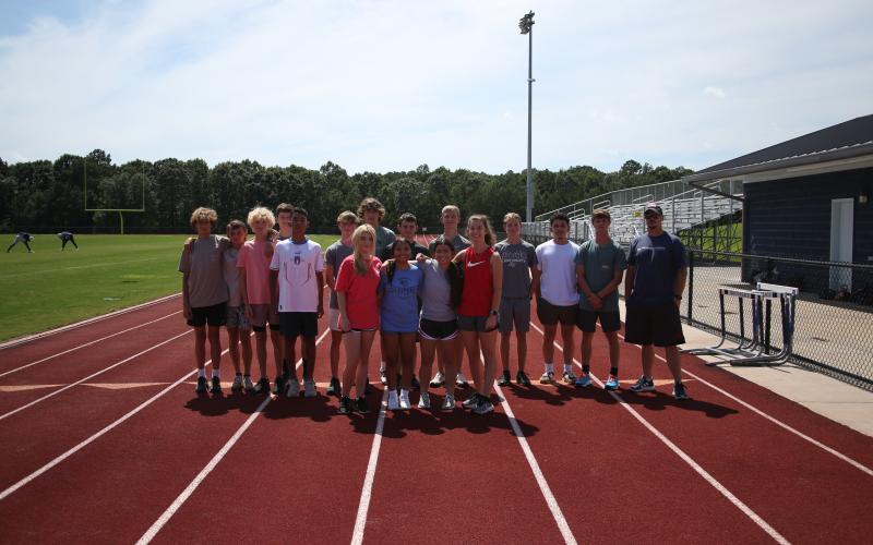 The 2023 Devil and Lady Devil Cross Country teams include Conner Holland, Ezra Adamson, Mason Dove, Anthony Linares, David Moore, Mitchell Wheeler, Sam Gailey, Michael “Tommy” Beahringer, Iain Lavere, Grant Owens, Josiah Harkins, Ronny Medellin, Dakota Toole, Kennedy Ray, Cassidy Montgomery, Samantha Walsky, Yamilet Martinez, Carina Medellin, Makaylie Harris, Stephanie Espinosa, Linda Garcia, Isabella Harpold, Eva Garcia, Ava Dunbrack, Devisha Desai and Alexandra House. (Photo by Wells))