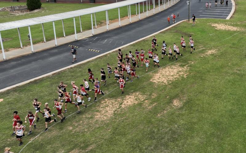 The Elbert County Rams and Lady Rams cross country teams had every runner post season-best times as they competed in a meet hosted by Stephens County Sept. 12.  The Rams were led by Eli Alexander, who posted an eighth place finish with a time of 13 minutes and 58.03 seconds while the Lady Rams were led by Kaley Alexander, who finished in 14th place with a time of 17 minutes and 17.24 seconds. (Photo submitted by Brad Brown)