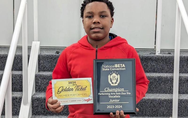 Pictured is Performing Arts winner and Premier Performer Jaukeem Fortson.