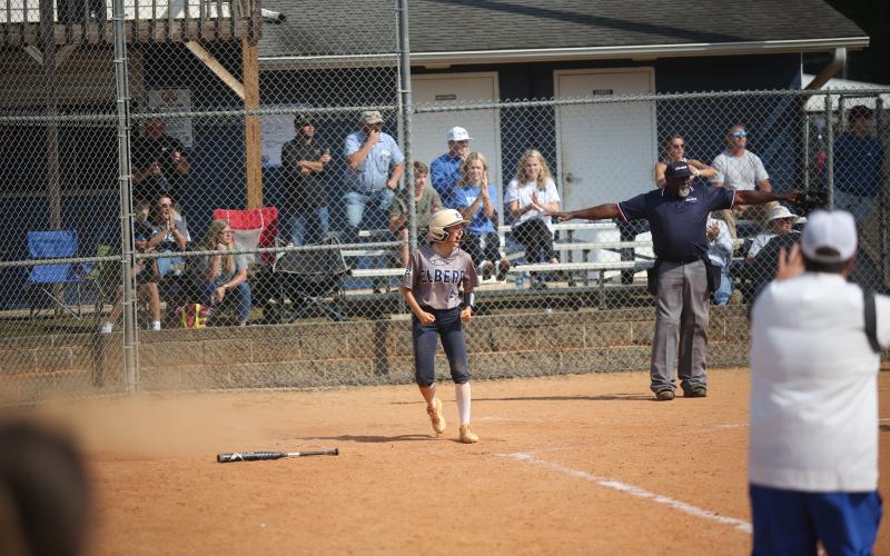 No. 12 Emily Booth and No. 11 Ky Dubose were named to the Class A Division 1 All-State team by the Georgia Athletic Coaches Association Nov. 30. In addition to Booth and Dubose, No. 2 Gracie Brady, No. 9 Audrey Lunsford, No. 26 Kamryn Webb and No. 17 Hannah Brady were named honorable mention. (File photos by Wells)