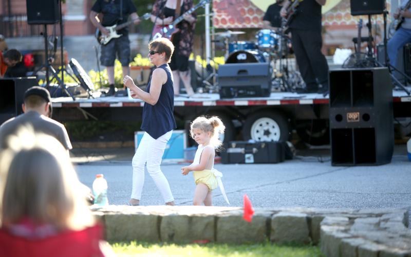 The Lara Smith band engaged both young and old during Main Street Elberton's June installment of First Friday. (Photo by Wells)