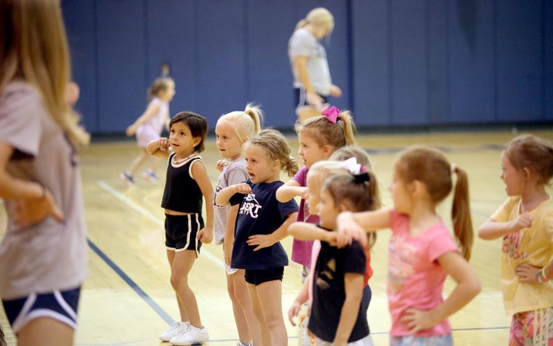 The Elbert County Lady Devil cheerleaders hosted their annual youth cheer camp June 17 through June 19. (Photo by Wells)