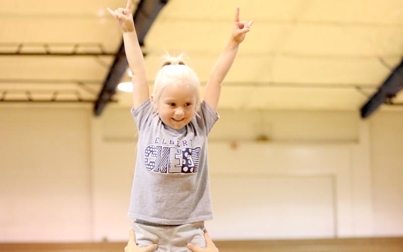 The Elbert County Lady Devil cheerleaders hosted their annual youth cheer camp June 17 through June 19. (Photo by Wells)