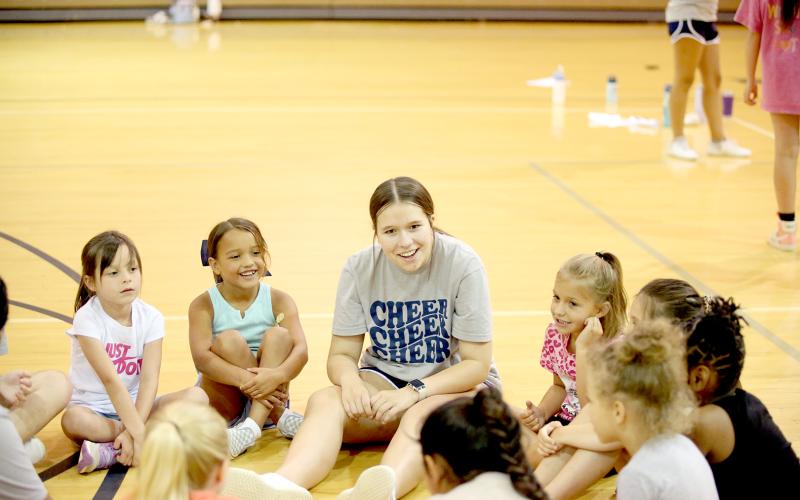 The Elbert County Lady Devil cheerleaders hosted their annual youth cheer camp June 17 through June 19. (Photo by Wells)