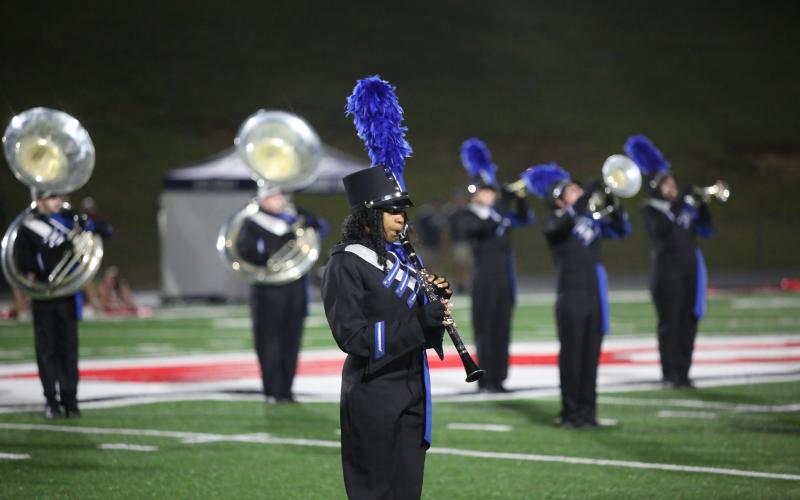 Zy’Kerria Stanley performs during halftime of Elbert’s game against Stephens County. (Photo by Wells)