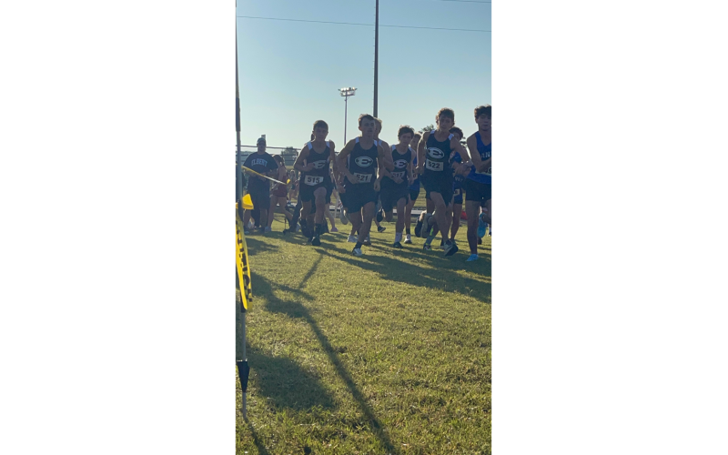 The Elbert County Blue Devils cross country team starts their race at the North Georgia Championships Aug. 24. The Devils finished 10th as a team and were led by Dakota Toole who finished 17th overall. (Photo by Megan Ray)